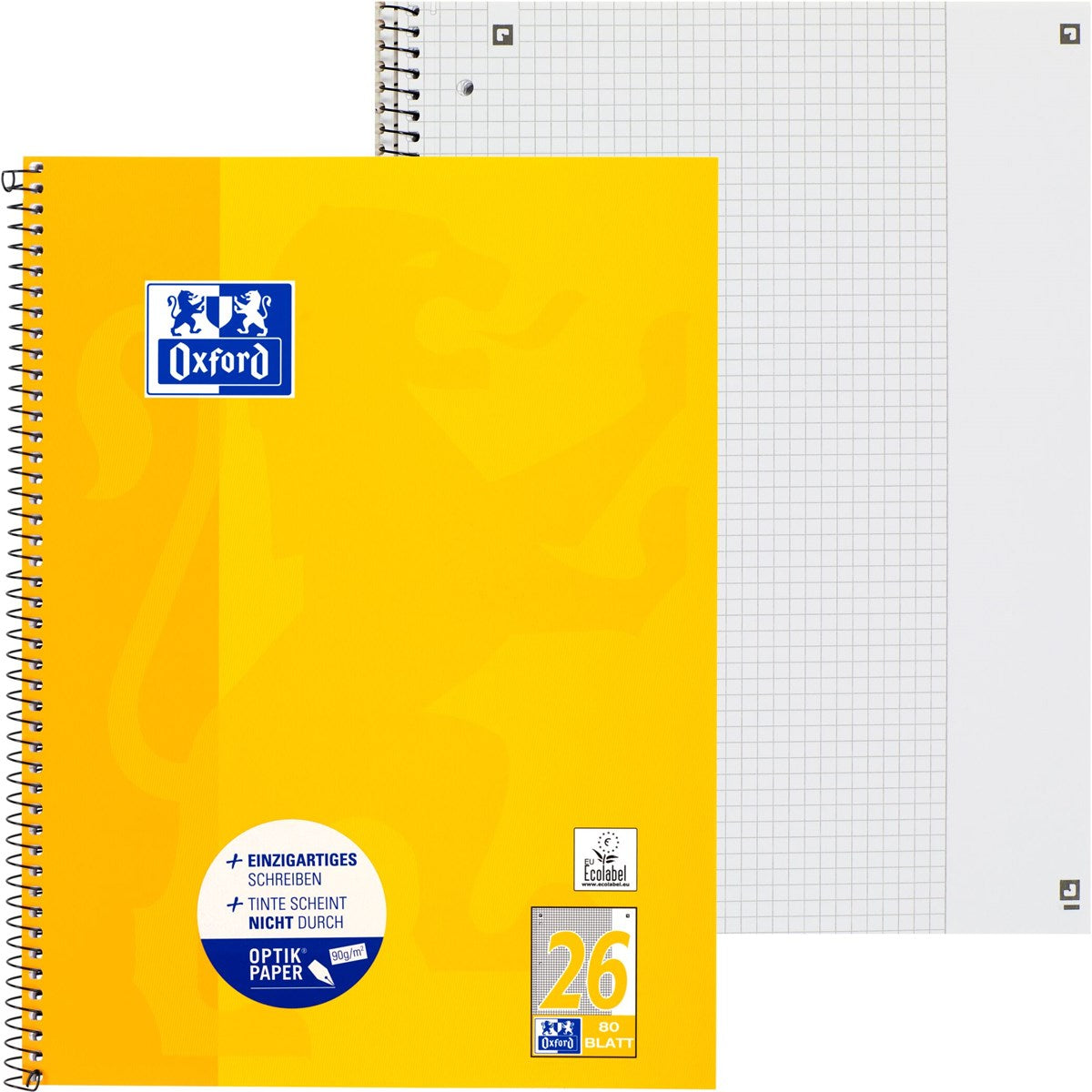 OXFORD Schule Collegeblock A4+ und A5+ mit 80 Blatt, Optik Paper® - verschiedene Ausführungen