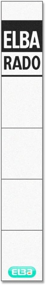 ELBA Ordner-Rückenschild "rado plast" kurz aus 250 g/m² Karton, Beutel mit 10 Schildern - verschiedene Ausführungen