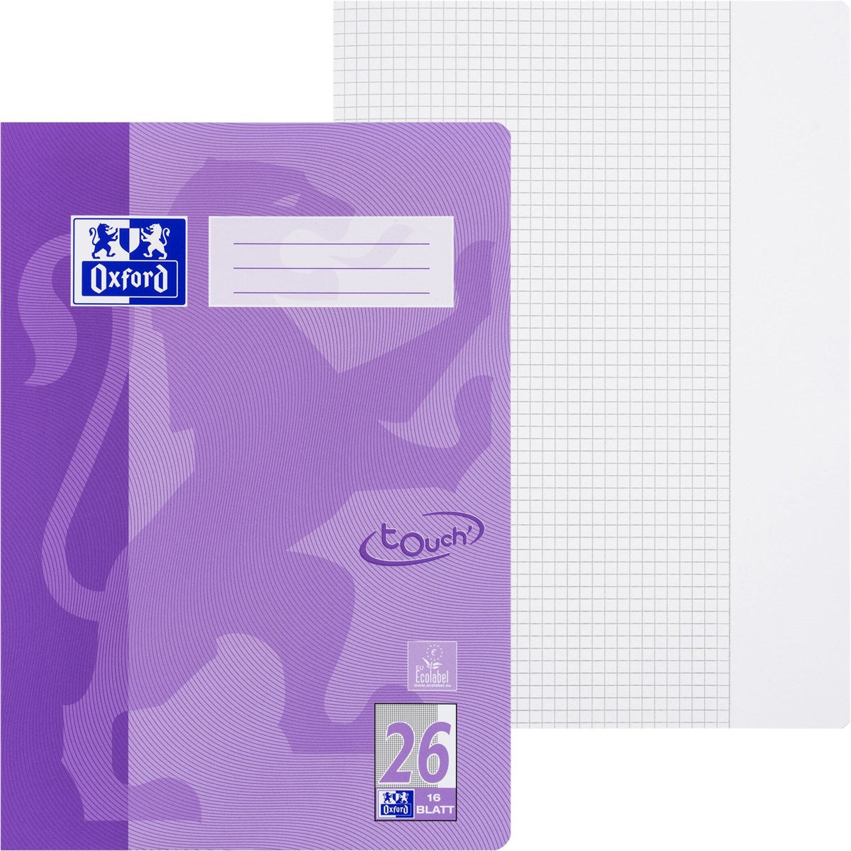Oxford Touch Schulheft A4 16 Blatt Optik Paper mit abgerundeten Ecken - verschiedene Ausführungen