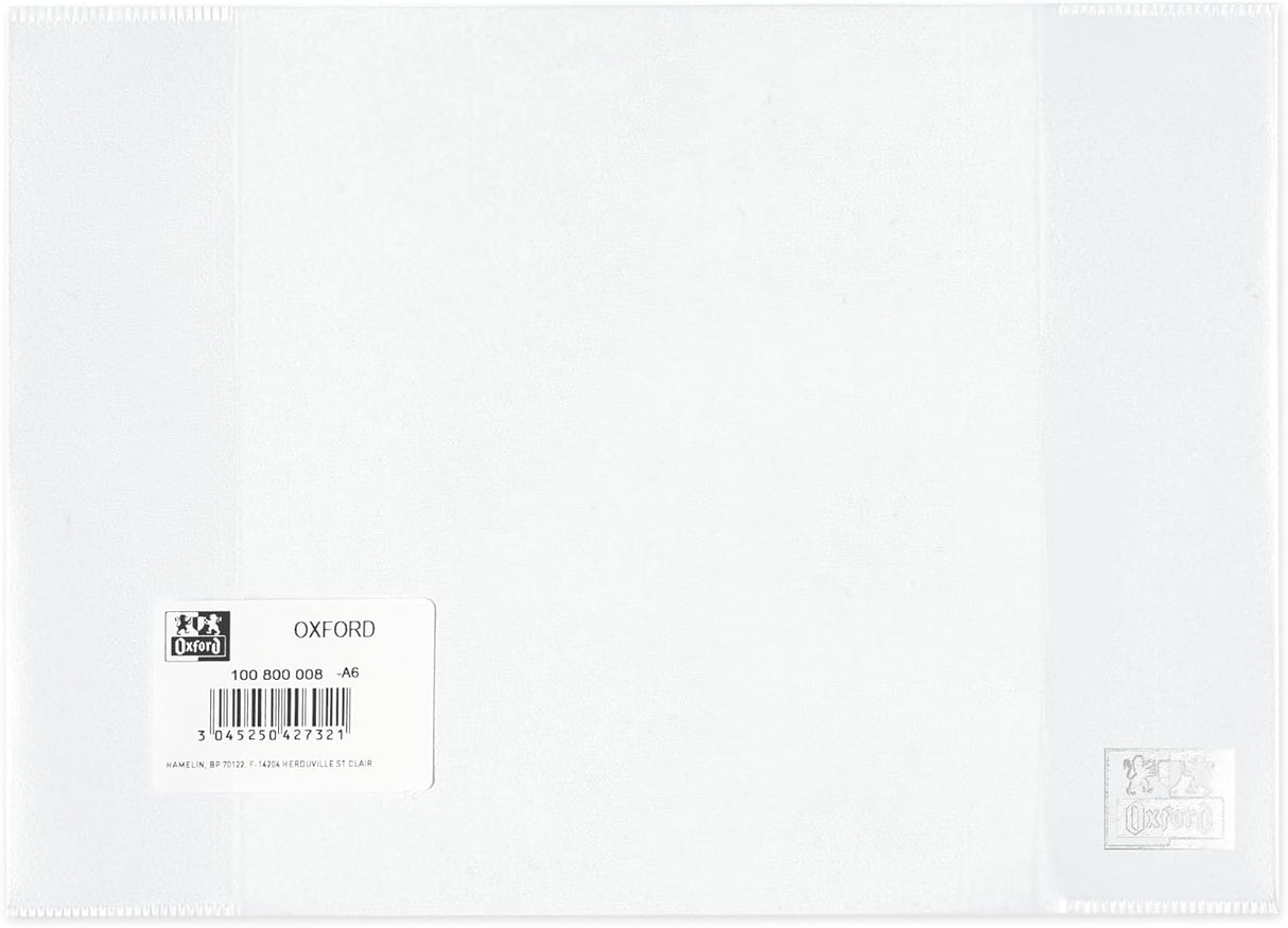 Oxford Hefthüllen für DIN A4, DIN A5 und DIN A6, PP, transparent und Bast, sortiert - verschiedene Ausführungen