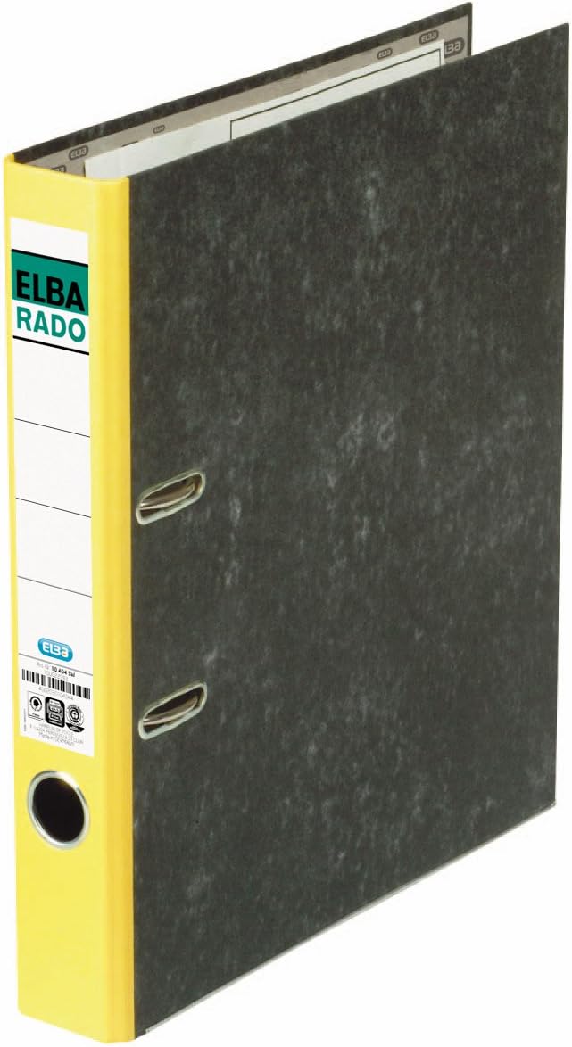 ELBA Ordner "rado Wolkenmarmor" A4 mit aufgeklebtem Rückenschild in verschiedenen Rückenbreiten