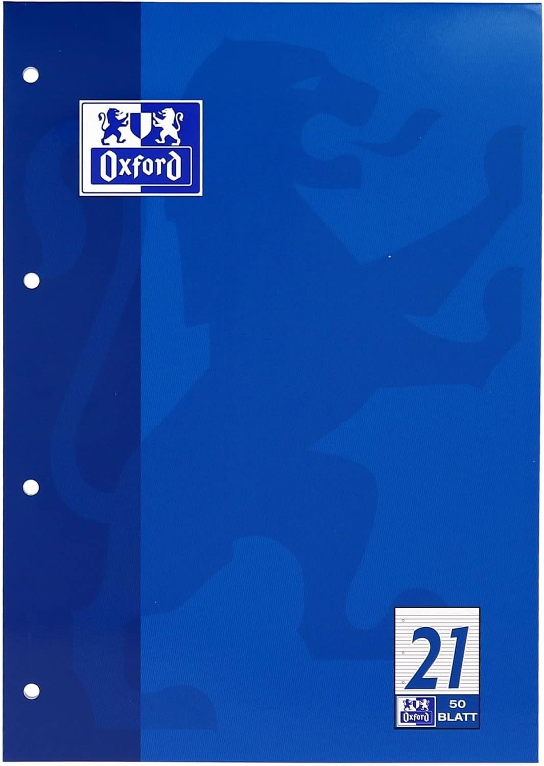 OXFORD Schule Arbeitsblätterblock A4, 50 Blatt, Optik Paper®, 4fach gelocht - verschiedene Ausführungen
