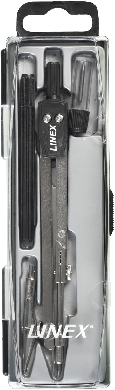 LINEX Zirkel-Set mit Kniegelenk, Stifthalter, Ersatzminen und Stechzirkel - verschiedene Ausführungen
