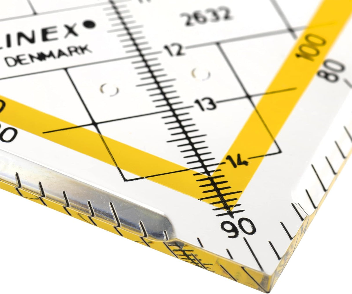 LINEX Geometrie-Dreieck mit Winkelmesser, Facette, metrischer Skala und abnehmbarem Griff - verschiedene Ausführungen