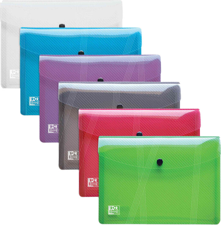 Oxford Brieftasche "hawai" in verschiedenen Formaten, sortiert und transparent, 5er Pack - verschiedene Ausführungen