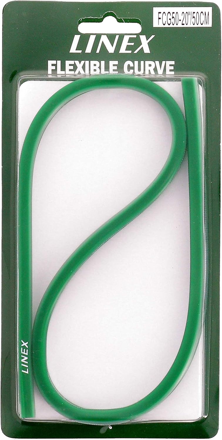 LINEX Flexible Kurve mit Tuschekante, Kurvenverlauf bis 15mm Radius - verschiedene Ausführungen