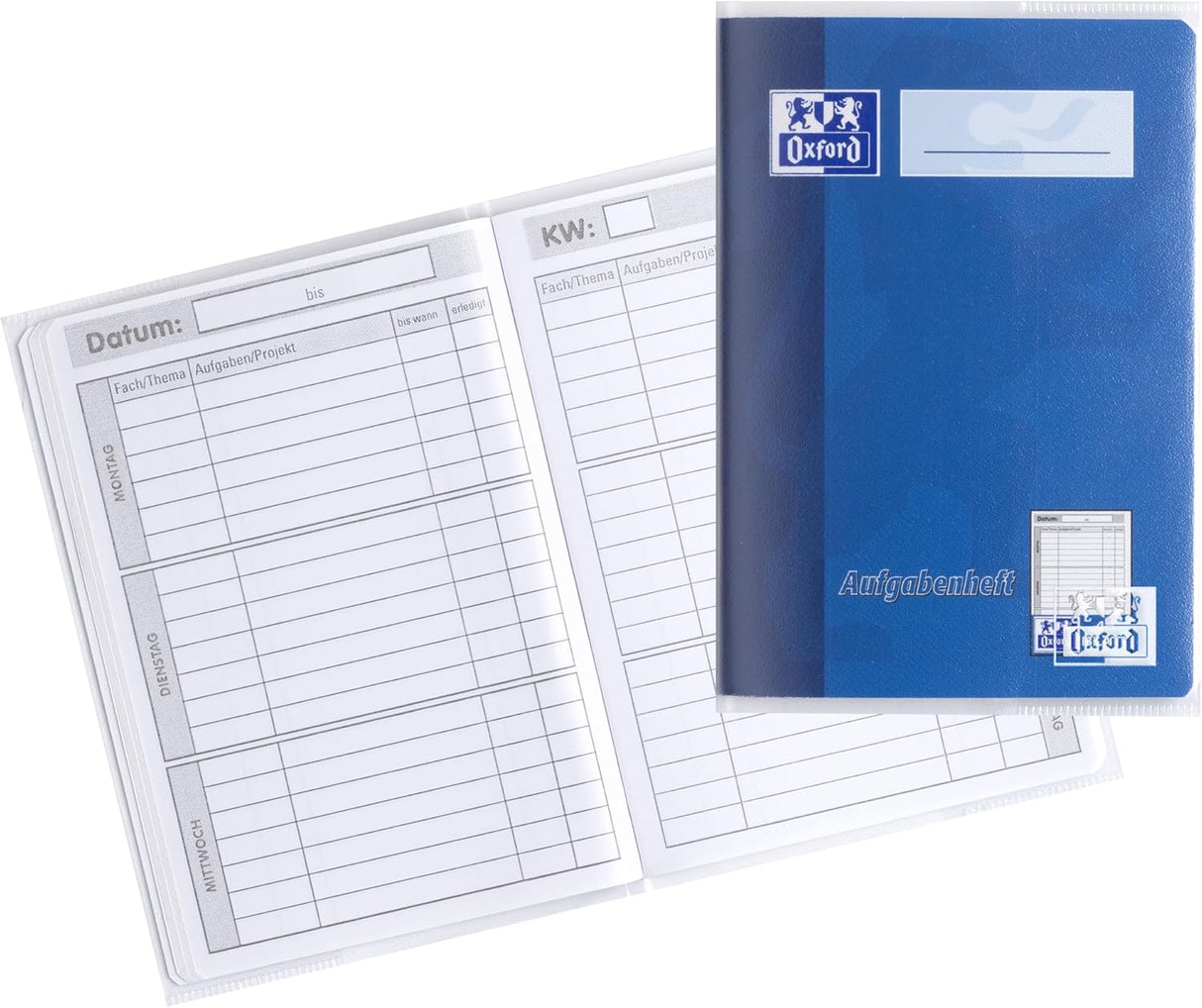 Oxford Hefthüllen für DIN A4, DIN A5 und DIN A6, PP, transparent und Bast, sortiert - verschiedene Ausführungen