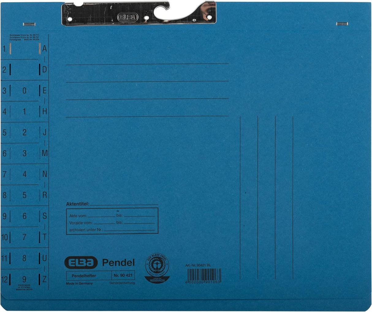 ELBA Pendelhefter A4 aus Manilakarton mit kaufmännischer und Amtsheftung - verschiedene Ausführungen