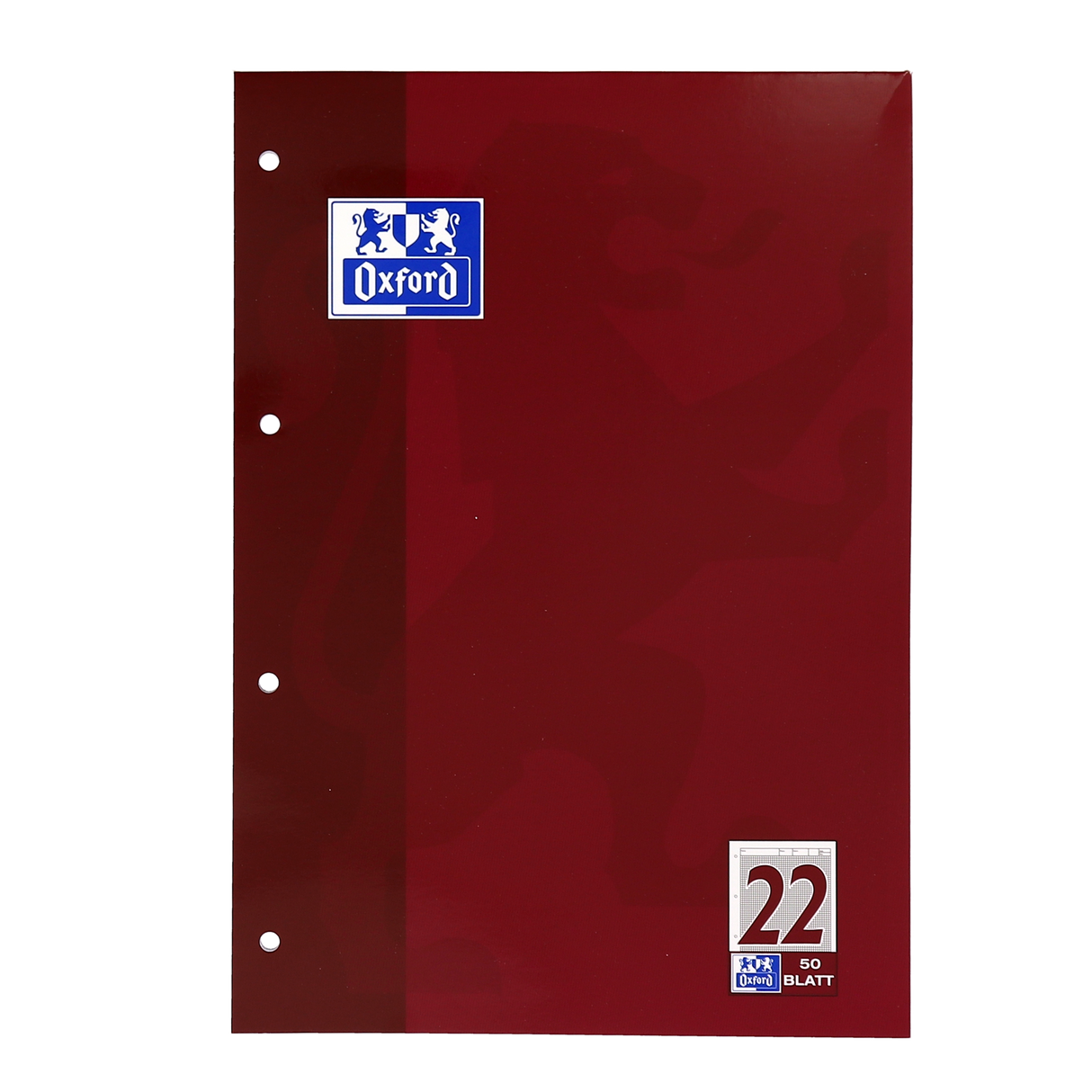 OXFORD Schule Arbeitsblätterblock A4, 50 Blatt, Optik Paper®, 4fach gelocht - verschiedene Ausführungen