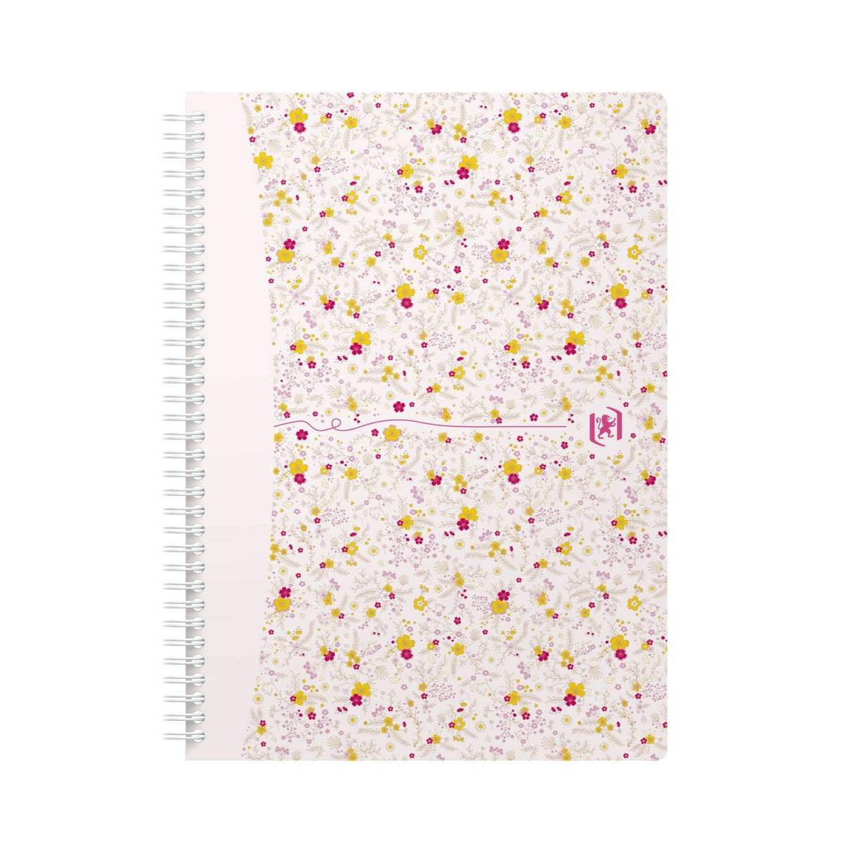 Oxford GO Floral Spiralbuch, Softcover mit Soft Touch Finish, weiße Doppelspirale, 60 Blatt - verschiedene Ausführungen