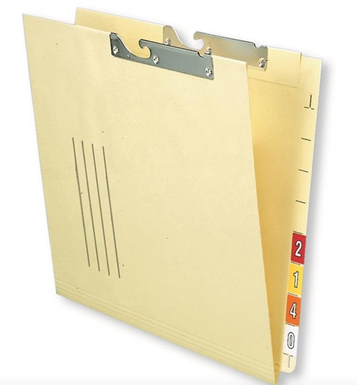 ELBA Pendelmappe spektral A4, aus 230 g/m² Natronkarton (RC), für ca. 330 DIN A4-Blätter, seitlich offen, mit Beschriftungslinien und Metallhängebeschlägen, chamois