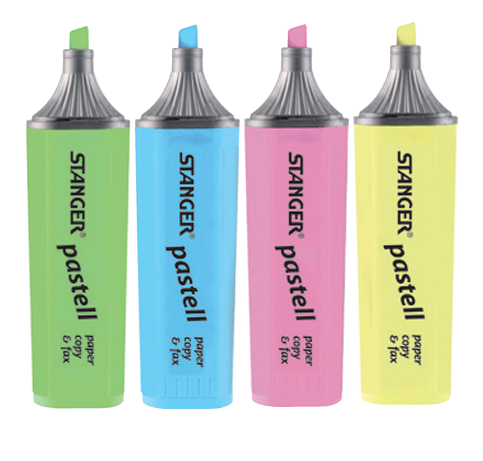 Textmarker Stanger | 4 Stück | Mixed Pastellfarben