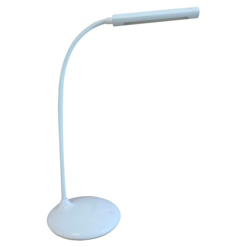 Unilux NELLY LED-Akkuleuchte weiss, Lichtstärke/-farbe dimmbar, biegbarer Arm