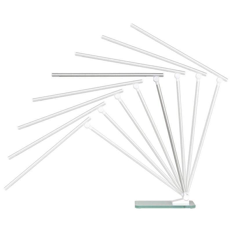 Unilux POPY LED Schreibtisch- und Tischleuchte dimmbar mit Glasfuß, faltbar und Nachtlicht