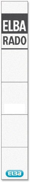 ELBA Ordner-Rückenschild "rado plast" kurz aus 250 g/m² Karton, Beutel mit 10 Schildern - verschiedene Ausführungen