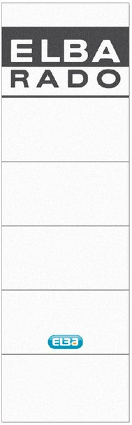 ELBA Ordner-Rückenschild "rado" kurz, selbstklebend aus Papier, Beutel mit 10 Schildern - verschiedene Ausführungen