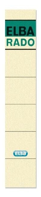 ELBA Ordner-Rückenschild "rado" kurz, selbstklebend aus Papier, Beutel mit 10 Schildern - verschiedene Ausführungen