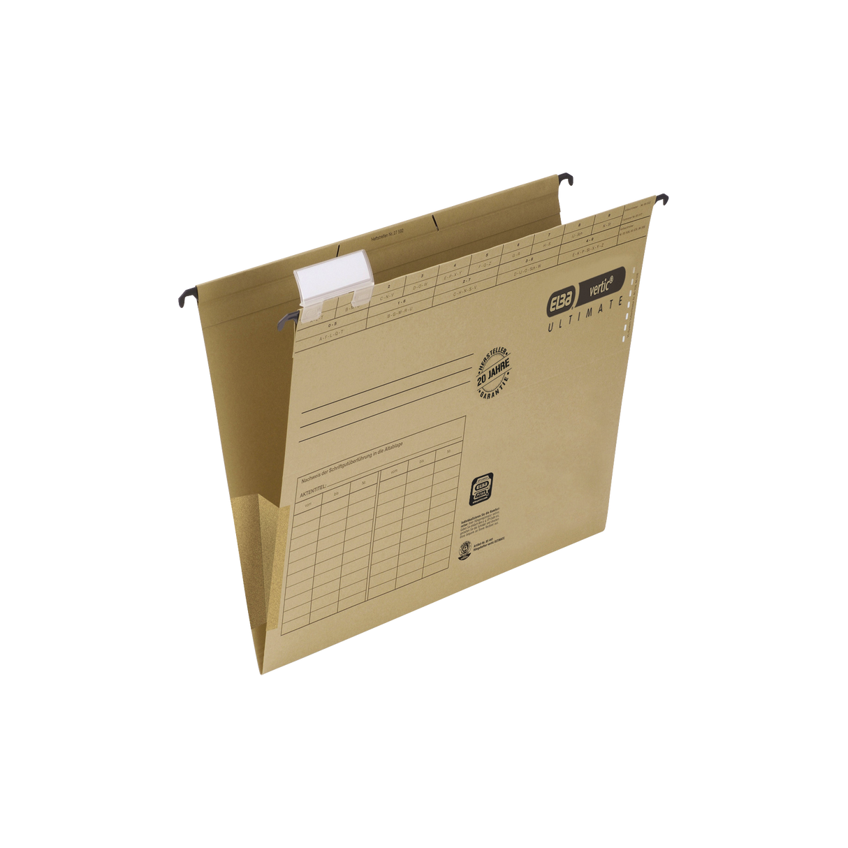 ELBA Hängeaktenmappe "vertic ULTIMATE" mit Tasche, Komfort-Sichtreiter und kaufmännischer Heftung für ca. 330 DIN A4-Blätter