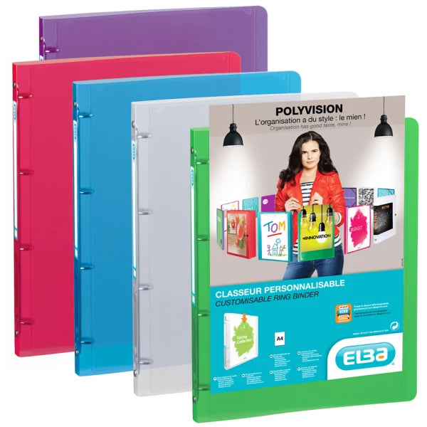 Oxford Ringbuch polyvision A4 mit 4 Ringen und variabler Rückenbreite - verschiedene Ausführungen
