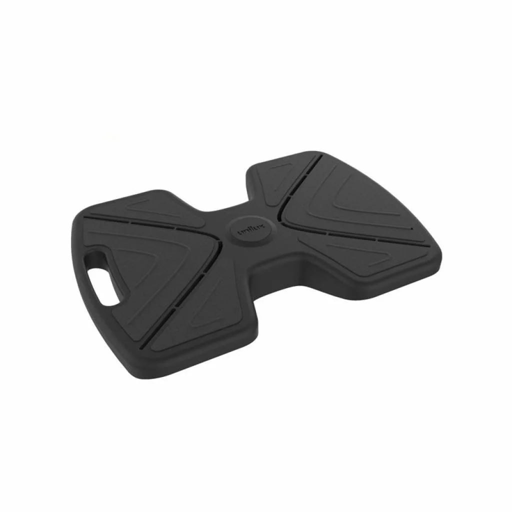 Unilux UPDOWN Balance-Fußstütze schwarz, im Sitzen und Stehen nutzbar, beweglich in alle Richtungen durch abgerundete Unterseite, Wipp- und Schaukelfunktion