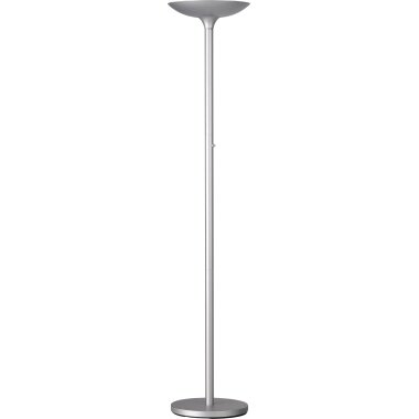 Unilux VARIALUX LED-Deckenfluter metallgrau, dimmbar, Drehschalter am Mast, warmweißes Licht, 180 cm hoch