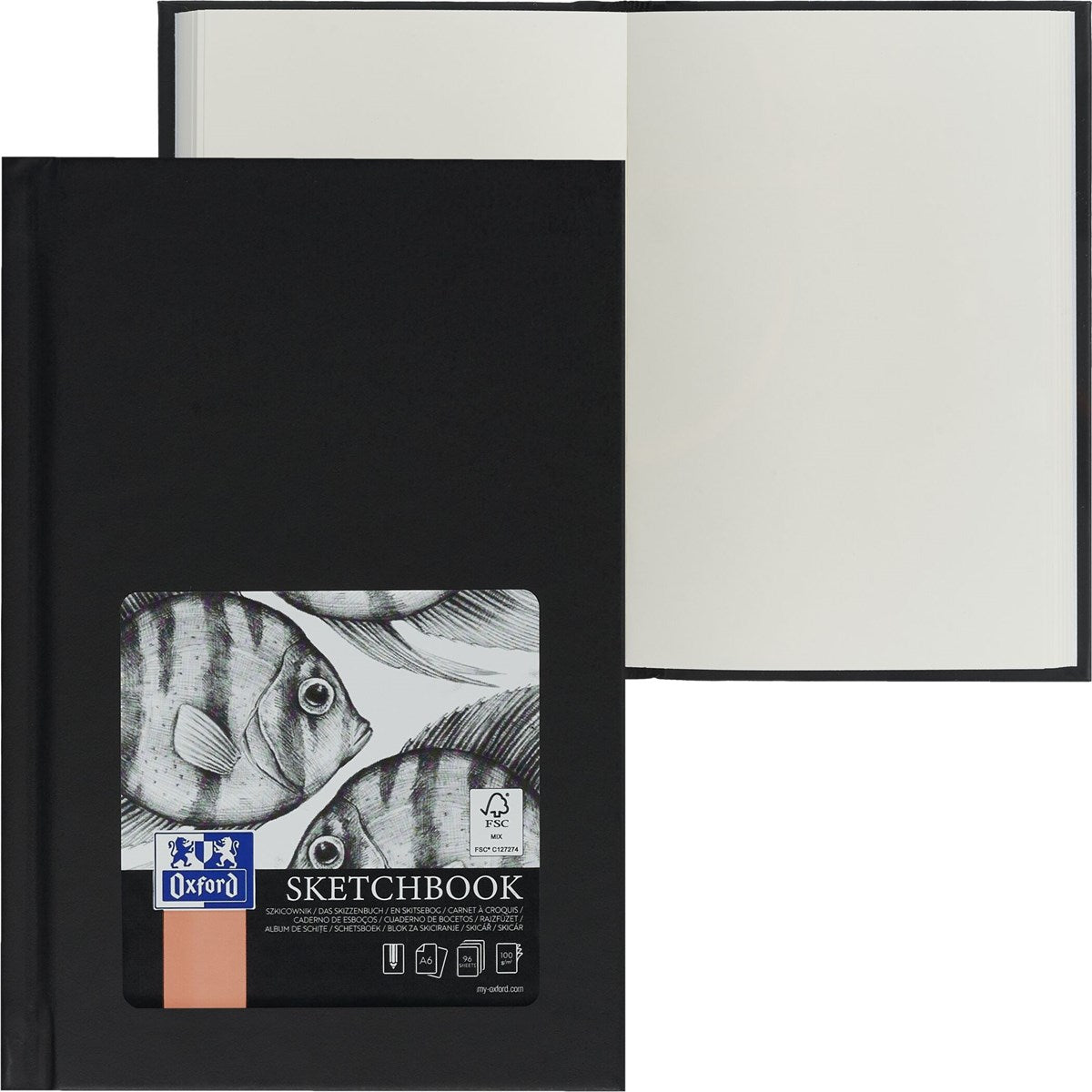 Oxford Sketchbook mit Spiralbindung oder Fadenheftung, Hardcover - verschiedene Ausführungen