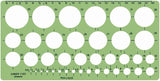 LINEX Kreisschablone mit Kreisen von 1-35 mm, mm-Skala an einer Seite - verschiedene Ausführungen
