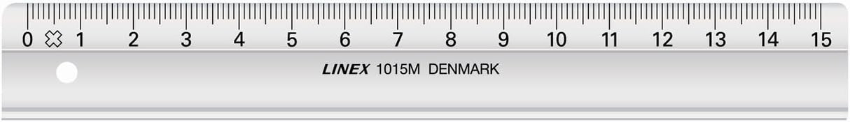 LINEX Schul-Lineal glasklar mit Tuschekante in verschiedenen Längen und Breiten erhältlich - verschiedene Ausführungen