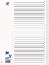 Oxford Register A4+ (230 x 297 mm), aus Tauenpapier (RC) 110 g/m², blanko, 31 Blatt, hellgrau