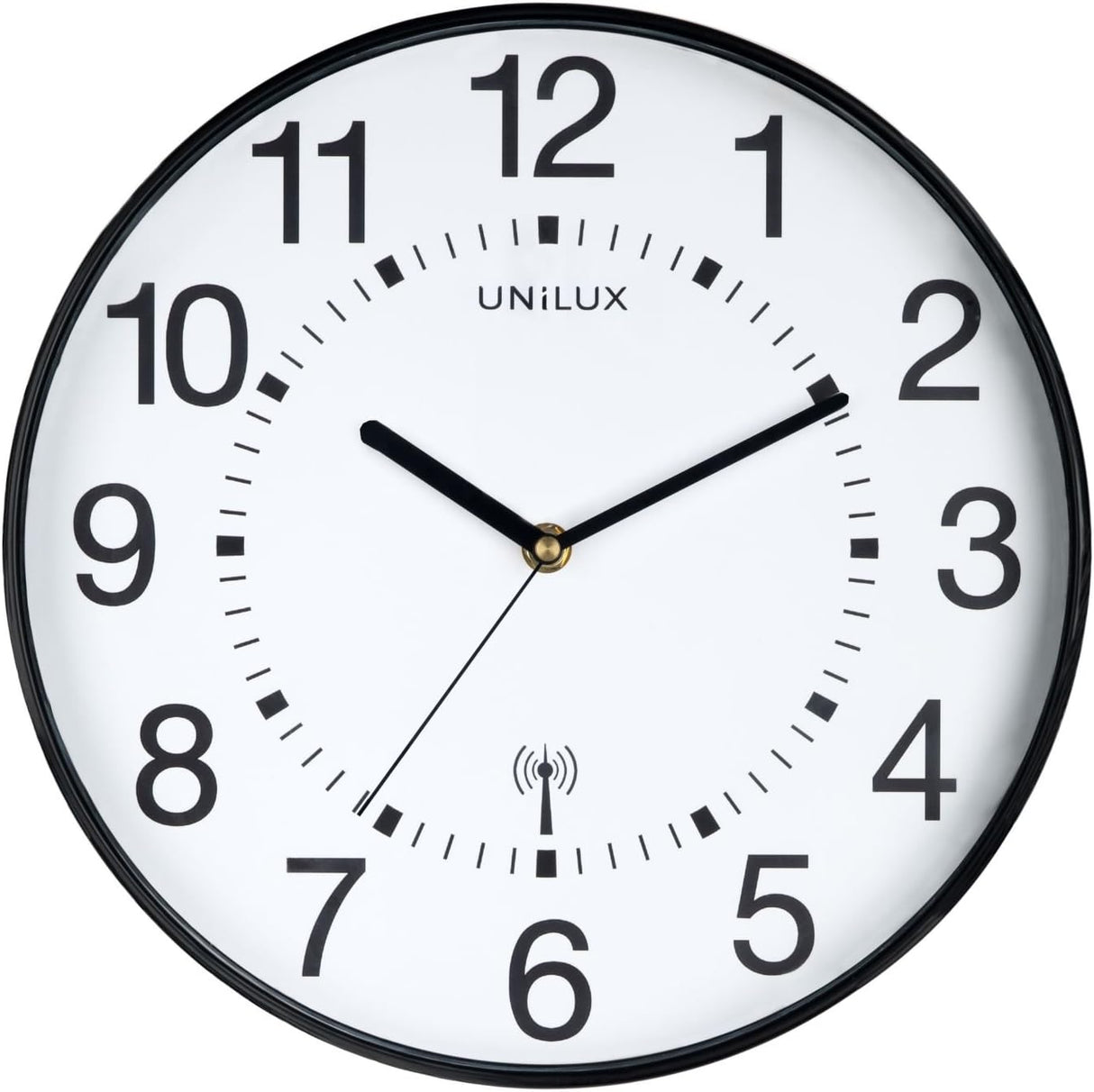 Unilux MAXI WAVE Wanduhr mit Funksteuerung, Durchmesser: 37,5 cm, m. Batterie