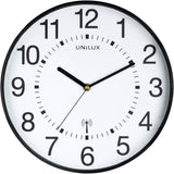Unilux MAXI WAVE Wanduhr mit Funksteuerung, Durchmesser: 37,5 cm, m. Batterie