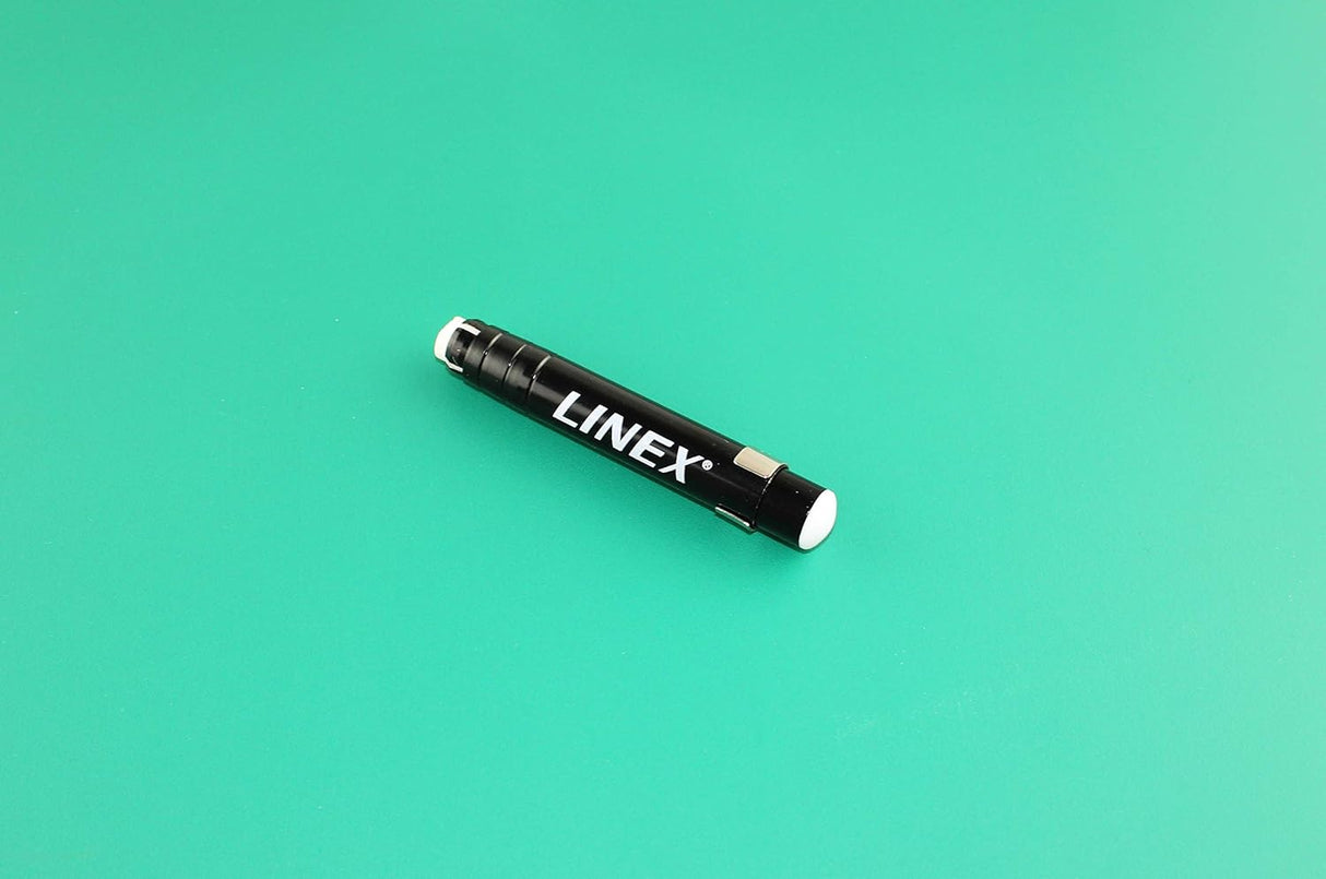 LINEX Kreidehalter aus Metall, für runde Kreiden bis 10 mm Durchmesser, Befestigungsclip