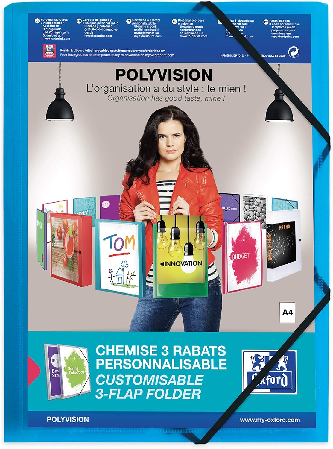 Oxford Eckspannermappe "polyvision" A4, mit 3 Klappen