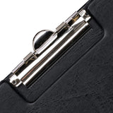 BANTEX Schreibmappe mit Stiftehalter, mit PVC-Folie kaschiert, mit Metallklemme, Klemmweite 15 mm, für ca. 80 DIN A4-Blätter