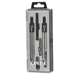 LINEX Zirkel-Set mit Kniegelenk, Stifthalter, Ersatzminen und Stechzirkel - verschiedene Ausführungen