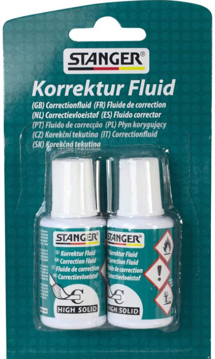 Korrekturflüssigkeit Stanger | mit Pinsel | Tipp-Ex