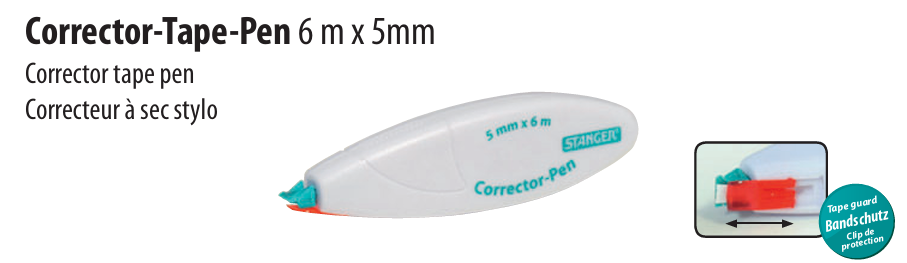 Korrekturroller Pencover | Stanger | 6m x 5mm | mit Bandschutz