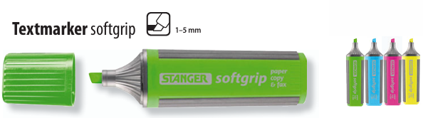 Textmarker mit Softgrip | 4er Set