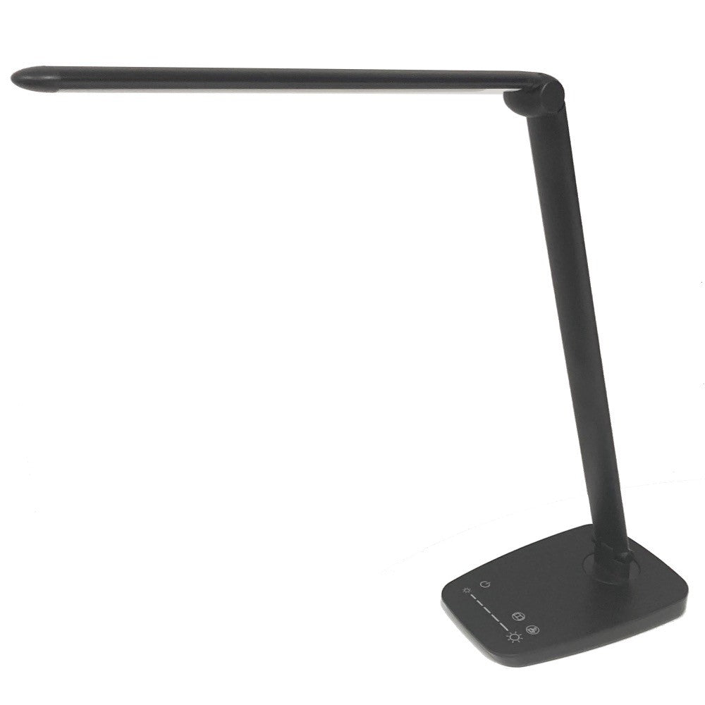 Unilux TWISTLED Schreibtischleuchte schwarz, dimmbar, USB Ladefunktion, faltbar