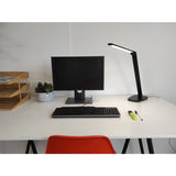 Unilux TWISTLED Schreibtischleuchte schwarz, dimmbar, USB Ladefunktion, faltbar