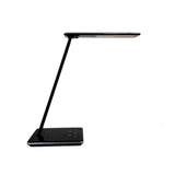 Unilux LINKA LED-Tischleuchte schwarz, Ladefunktion über Induktion und USB, Lichtstärke/-farbe dimmbar, Abschaltautomatik, faltbar
