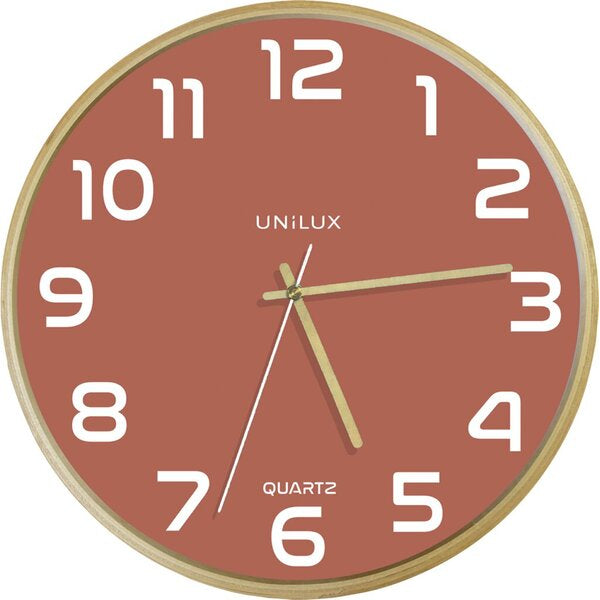 Unilux BALTIC Wanduhr mit Holzrahmen, Zeigern und Quarzuhrwerk, inkl. Batterie - verschiedene Ausführungen