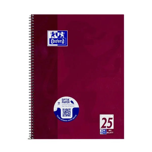OXFORD Schule Collegeblock A4+ und A5+ mit 80 Blatt, Optik Paper® - verschiedene Ausführungen