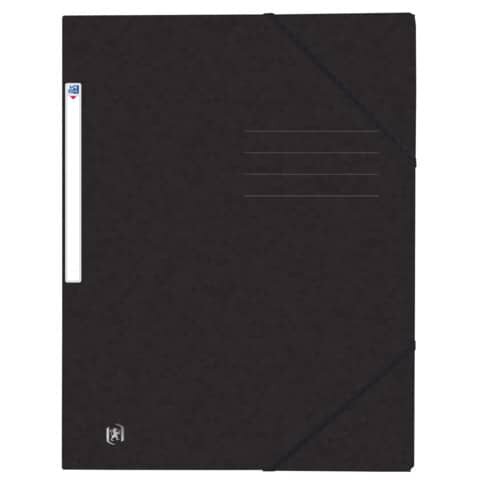 Oxford Eckspannmappe TOP FILE+ A4 aus 390 g/m² Karton mit aufgedrucktem Beschriftungsfeld und 3 Einschlagklappen