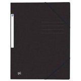 Oxford Eckspannmappe TOP FILE+ A4 aus 390 g/m² Karton mit aufgedrucktem Beschriftungsfeld und 3 Einschlagklappen