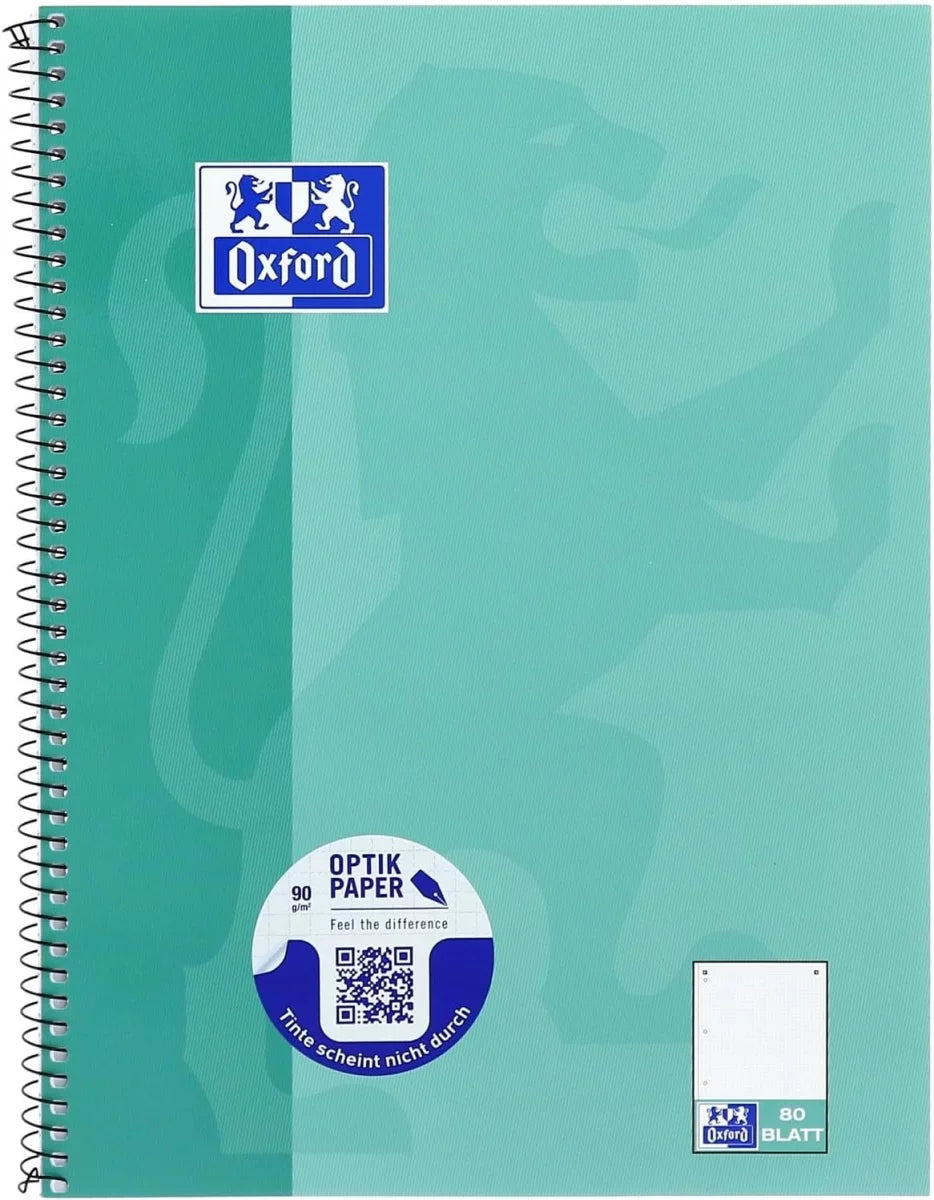 OXFORD Schule Collegeblock A4+ und A5+ mit 80 Blatt, Optik Paper® - verschiedene Ausführungen