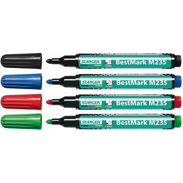 Stanger Bestmark M235 | 4er Set | schwarz, blau, rot und grün