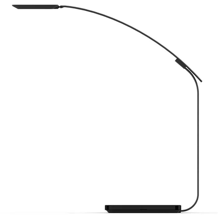 Unilux TIMELIGHT LED-Schreibtischleuchte schwarz, Lichtstärke/-farbe variabel, über App-Steuerung automatische Beleuchtungs-Anpassung an Biorhythmus, Kopf drehbar
