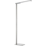 Unilux STRATUS Stehleuchte metallgrau, direkte und indirekte Beleuchtung, Lichtstärke dimmbar, flacher U-förmiger Standfuß, 195 cm hoch