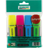 Textmarker mit Softgrip | 4er Set